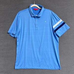Redvanly Polo Shirt XL Blue Short Sleeve Stretch Athletic Golf Performance